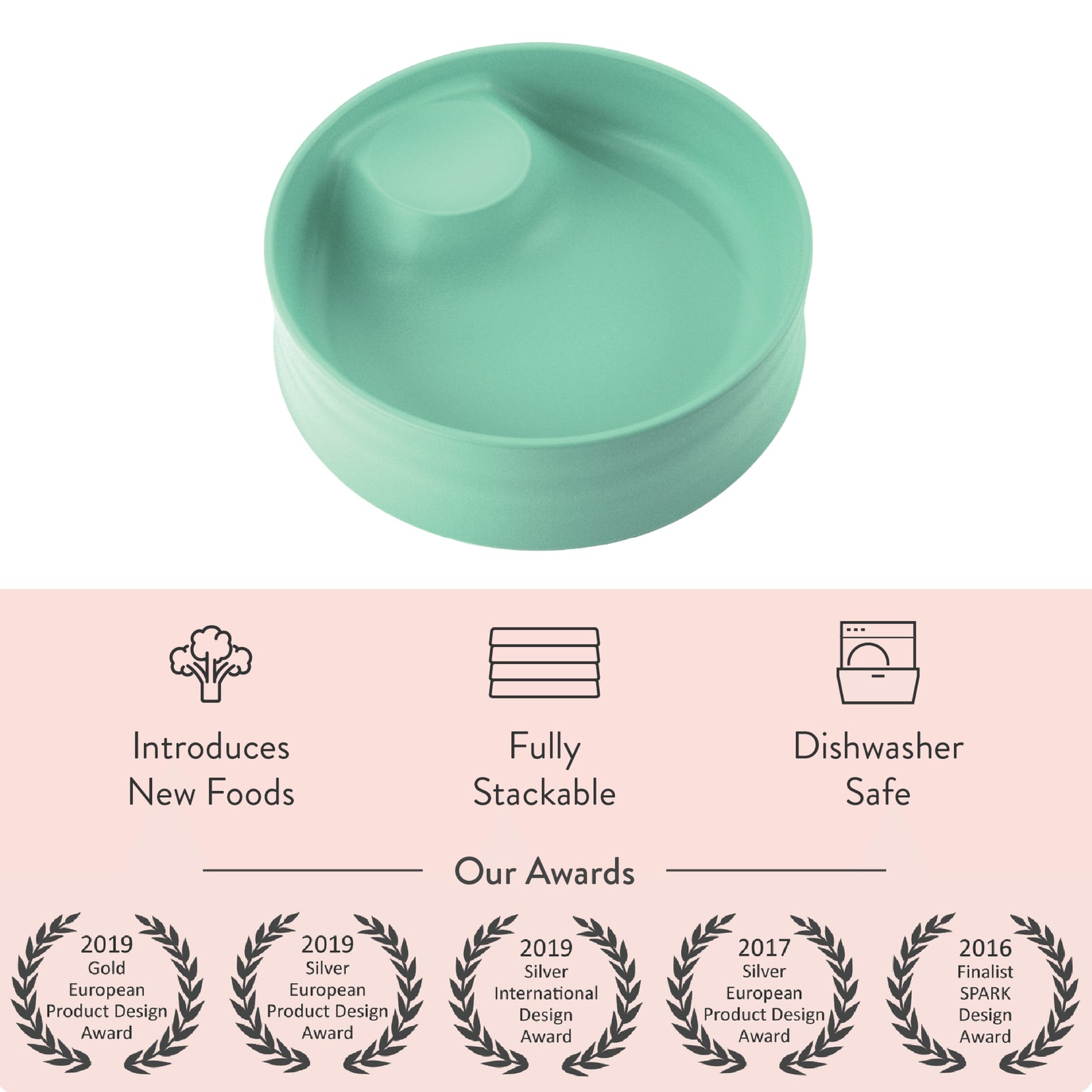 Kizingo Nudge Toddler Bowl Kizingo Nudge Toddler Bowl 