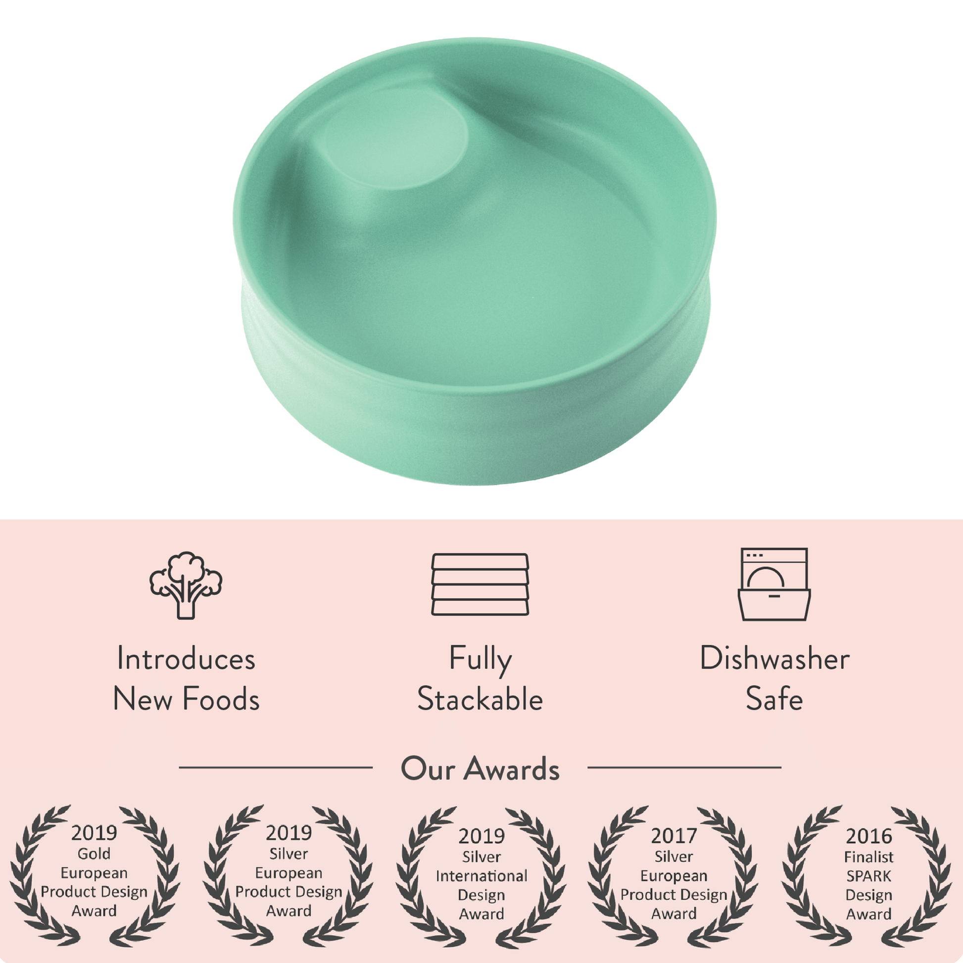 Kizingo Nudge Toddler Bowl Kizingo Nudge Toddler Bowl 