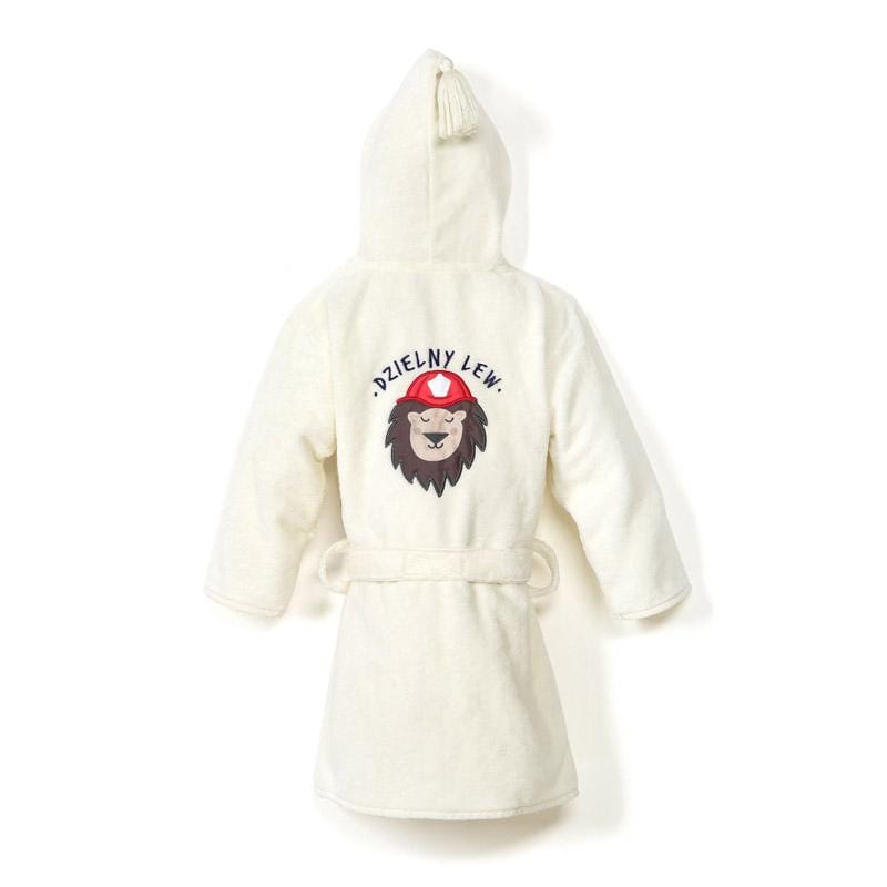 La Millou Bamboo Soft Medium Bathrobe - Braveheart Lion | Cream La Millou Bamboo Soft Medium Bathrobe - Braveheart Lion | Cream 