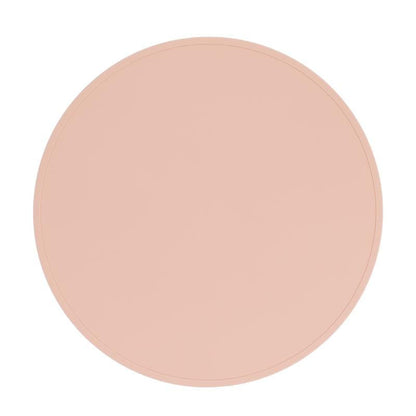 We Might Be Tiny Round Placie | Non-slip Silicone Placemat Blush 