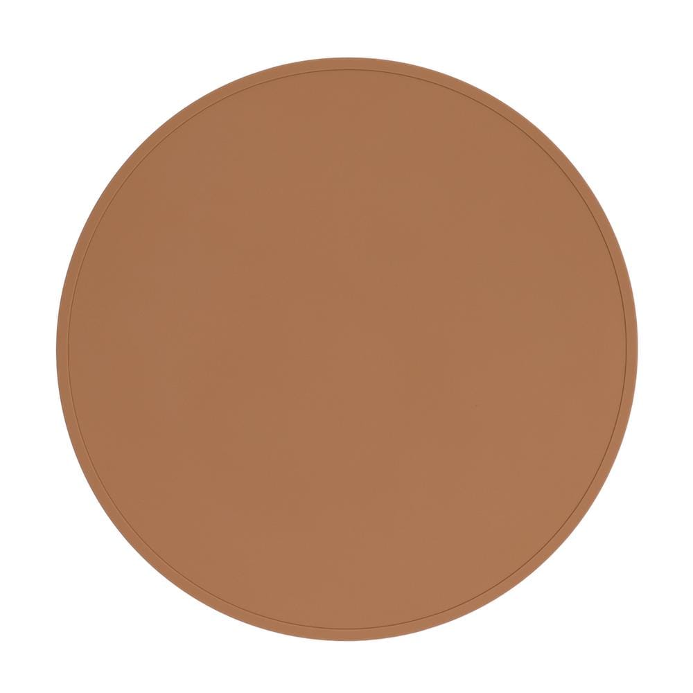 We Might Be Tiny Round Placie | Non-slip Silicone Placemat Chocolate Brown 