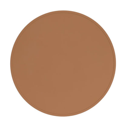 We Might Be Tiny Round Placie | Non-slip Silicone Placemat Chocolate Brown 