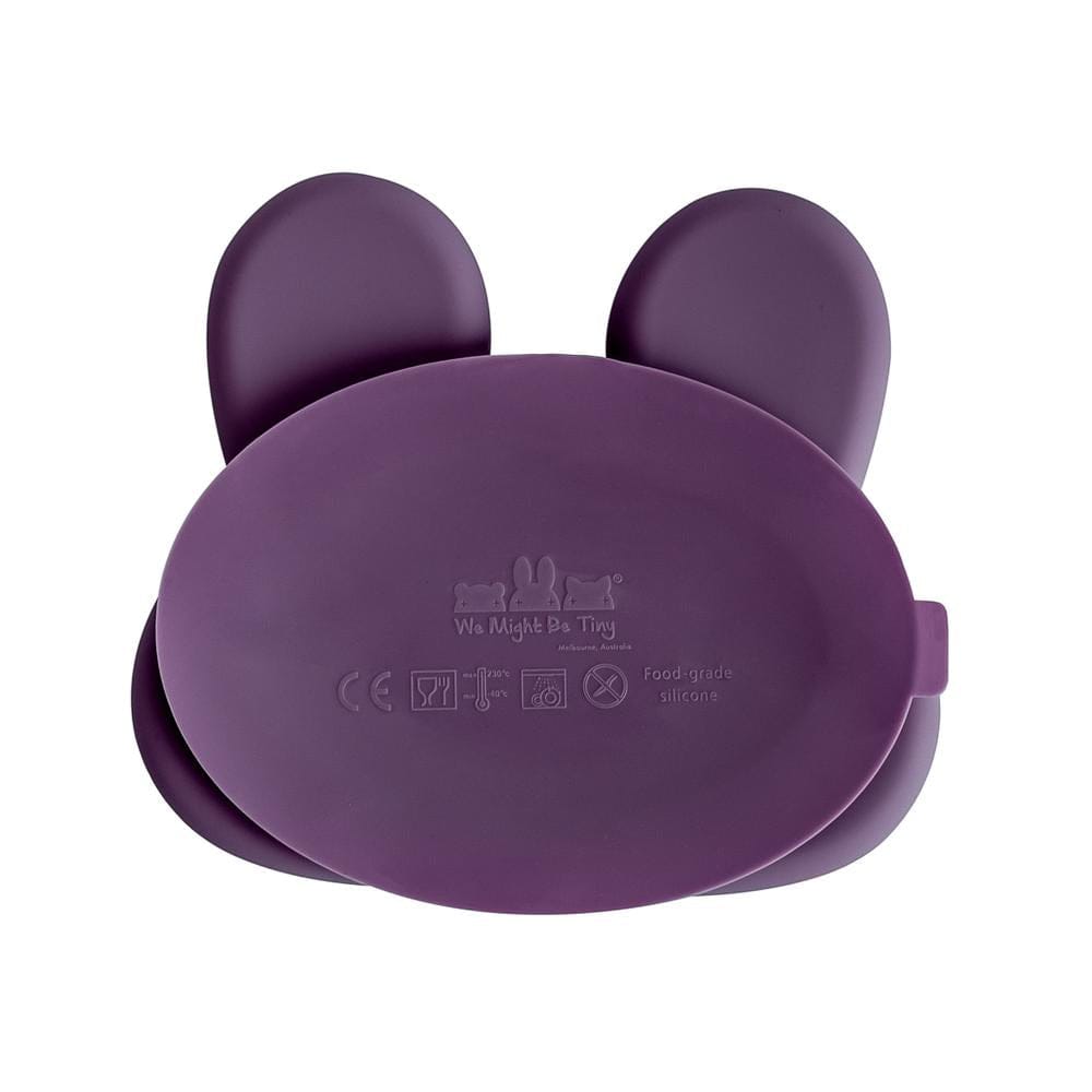 We Might Be Tiny Bunny Silicone Divided Stickie Plate We Might Be Tiny Bunny Silicone Divided Stickie Plate 