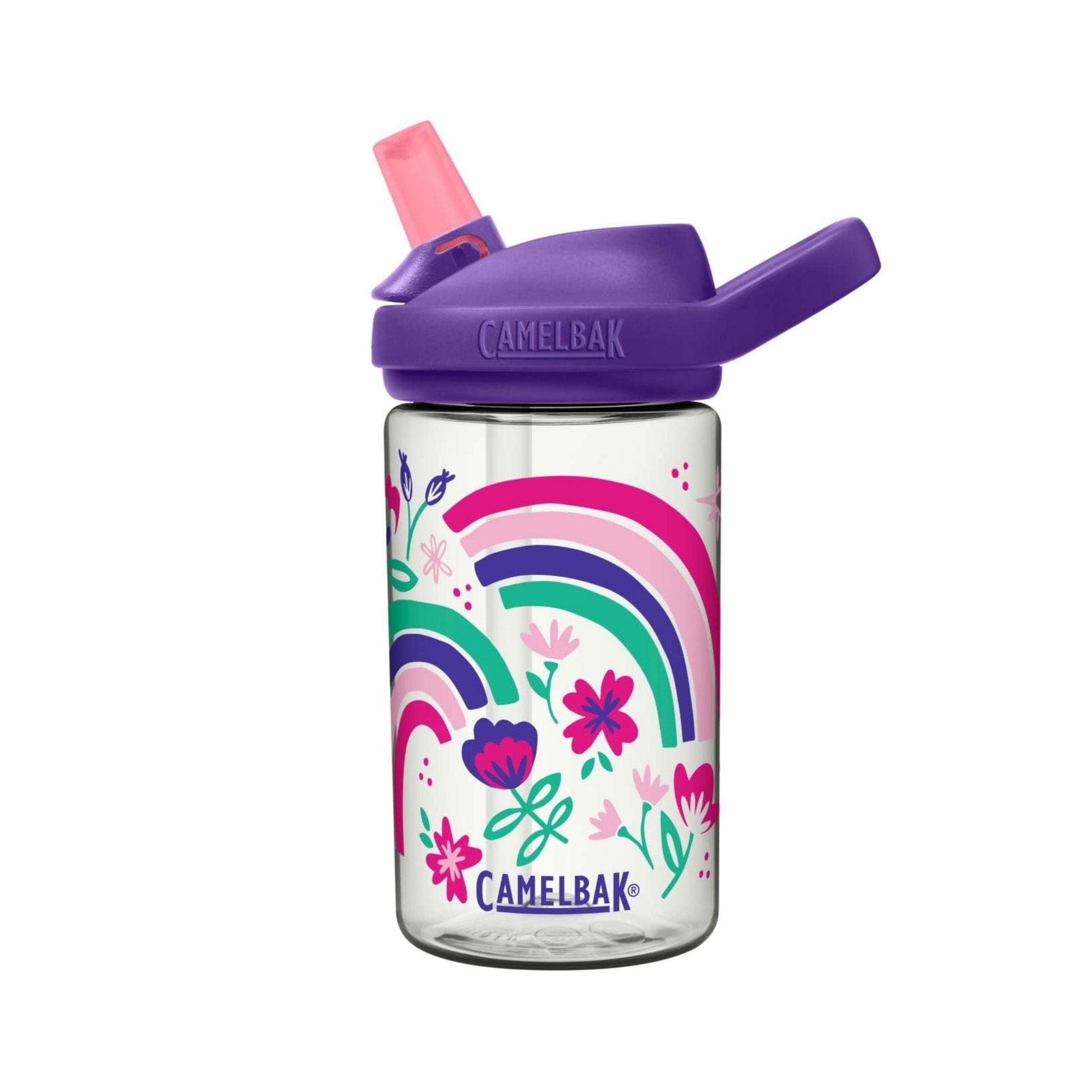 Camelbak Eddy+ Kids Tritan Renew Water Bottle 400ml Rainbow Floral CB2472103041
