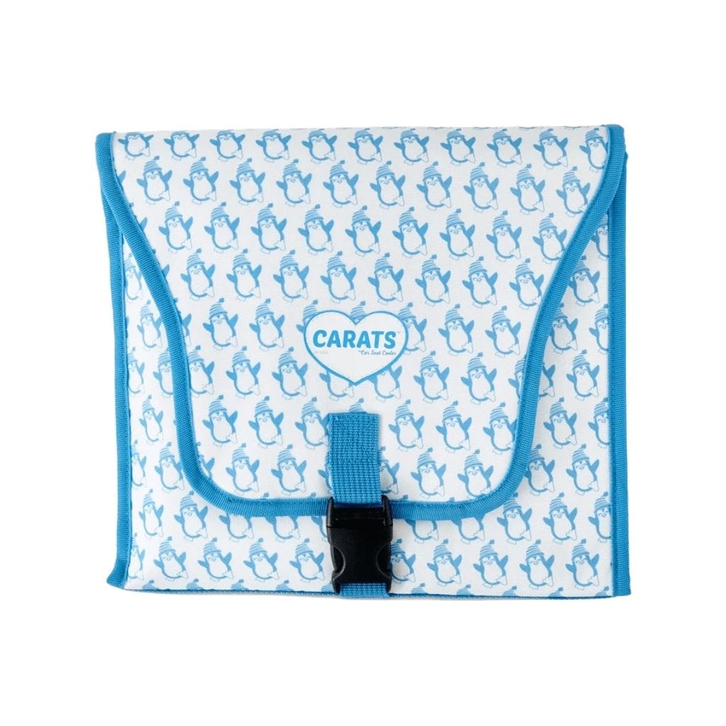 Cool Carats Baby Car Seat Cooling Mat Blue Penguins CC-PGB19