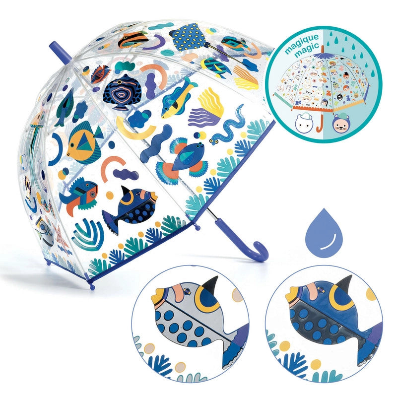 Djeco Fish Themed Colour Changing Umbrella Djeco Fish Themed Colour Changing Umbrella 
