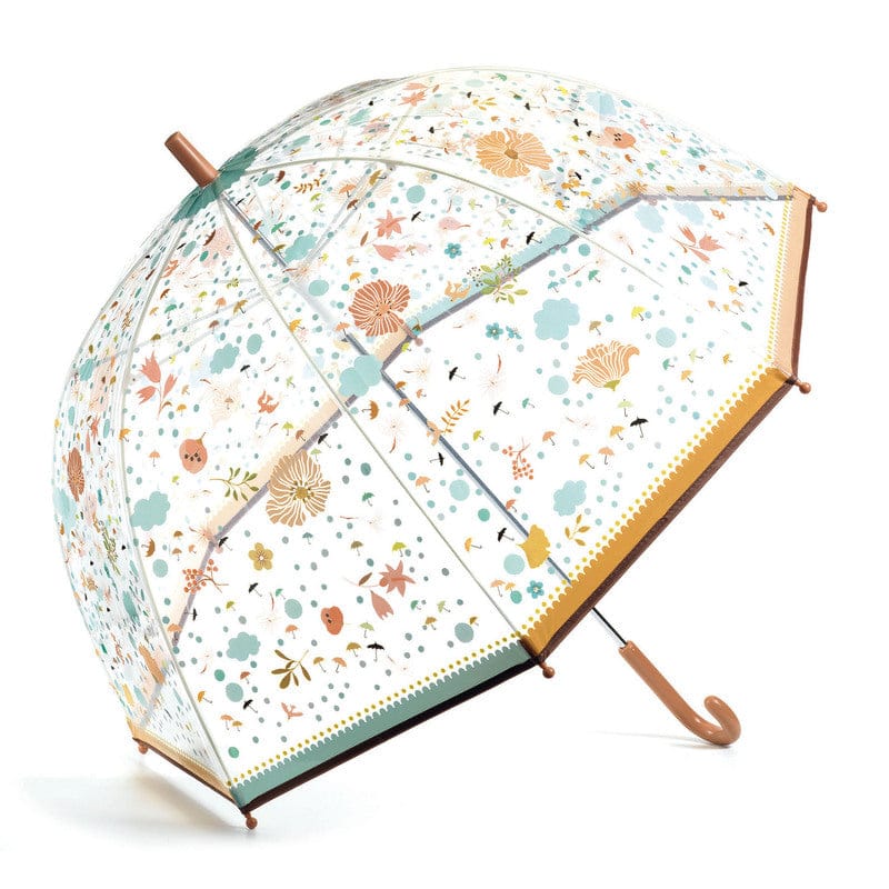 Djeco Little Flowers Transparent PVC Adult Umbrella Djeco Little Flowers Transparent PVC Adult Umbrella 