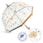 Djeco Little Flowers Transparent PVC Adult Umbrella Djeco Little Flowers Transparent PVC Adult Umbrella 