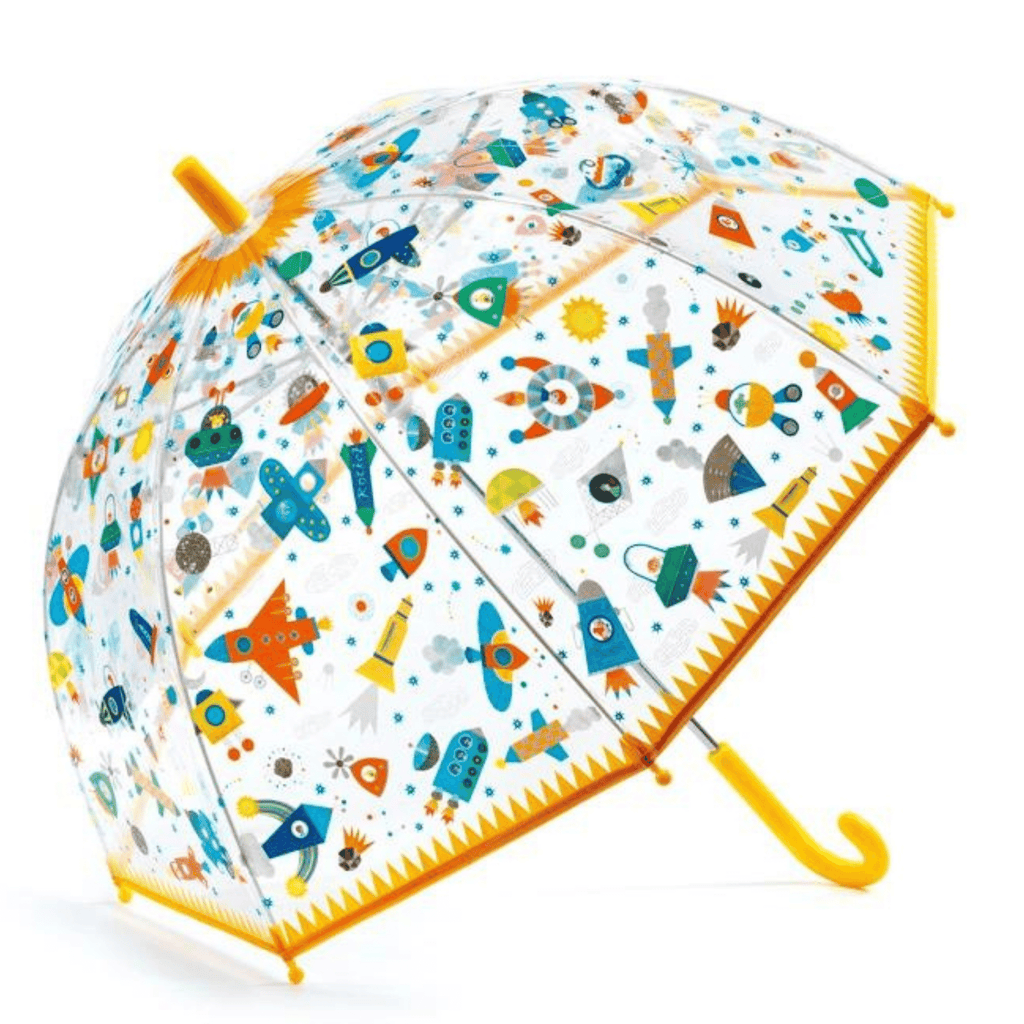Djeco Space Transparent PVC Kids Umbrella Djeco Space Transparent PVC Kids Umbrella 
