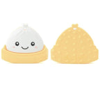 Glitter & Spice Dim Sum Bao Silicone Teether with Pacifier Clip Glitter & Spice Dim Sum Bao Silicone Teether with Pacifier Clip 