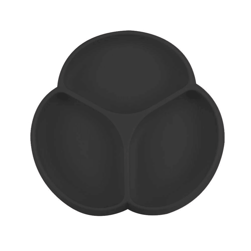 Glitter & Spice Silicone Divided Grip Plate (3 Sections) Black GS-SPLAT01