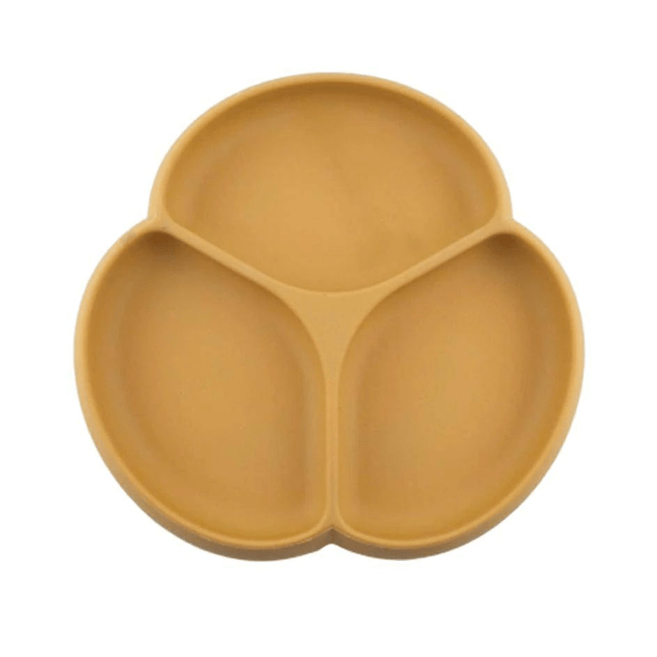 Glitter & Spice Silicone Divided Grip Plate (3 Sections) Camel GS-SPLAT09