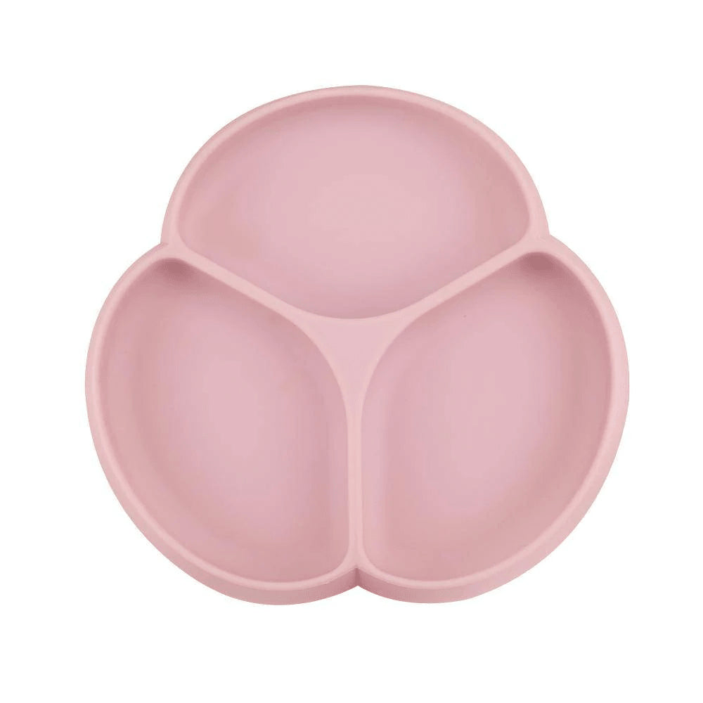 Glitter & Spice Silicone Divided Grip Plate (3 Sections) Dusty Rose GS-SPLAT04