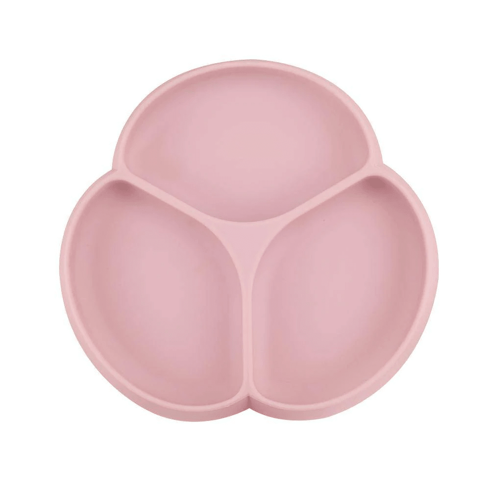 Glitter & Spice Silicone Divided Grip Plate (3 Sections) Dusty Rose GS-SPLAT04