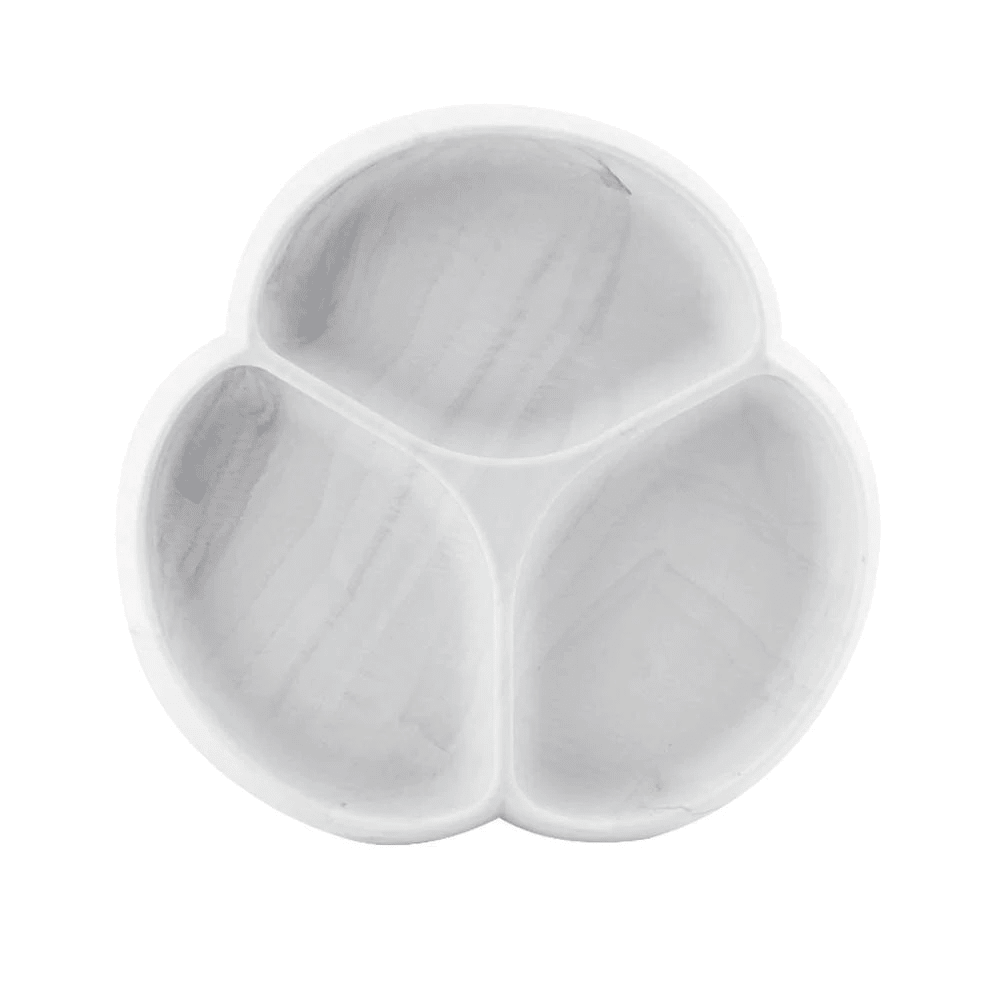 Glitter & Spice Silicone Divided Grip Plate (3 Sections) Marble GS-SPLAT06
