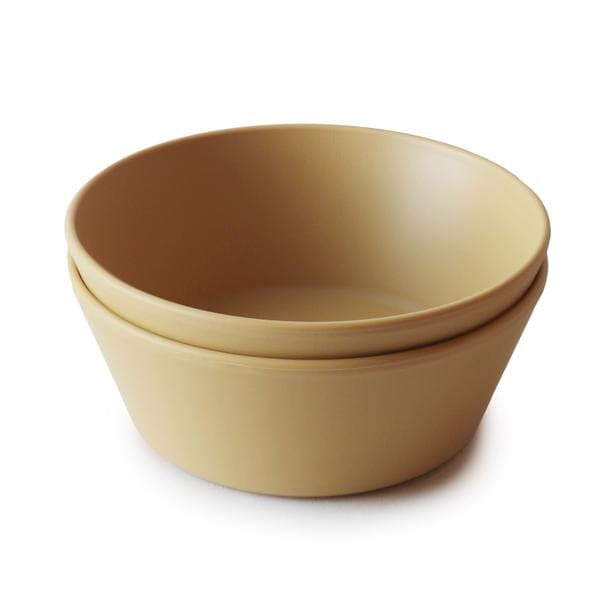 Mushie Round Bowl, Set of 2 (Mustard) Mushie Round Bowl, Set of 2 (Mustard) 