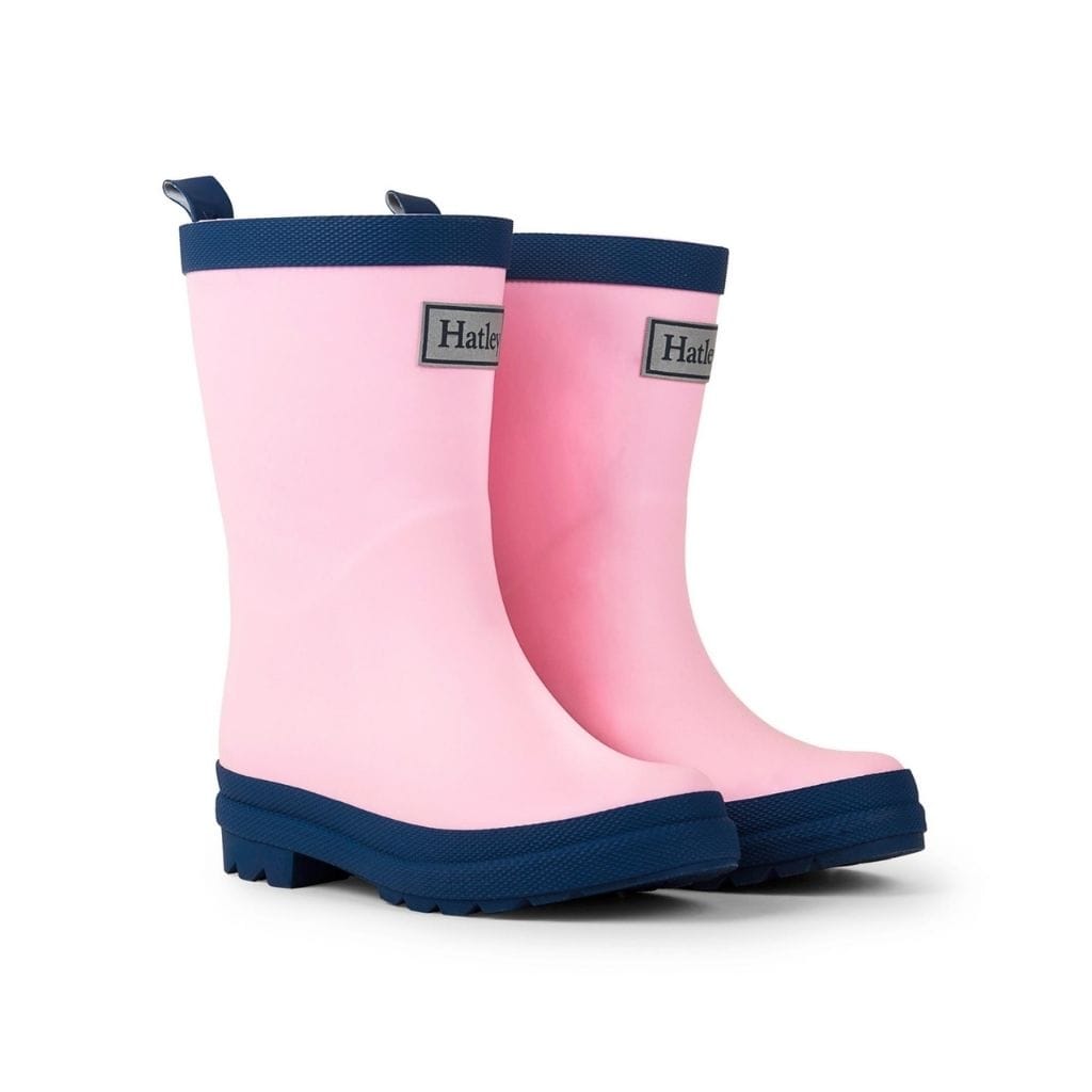 Hatley Classic Kids Rain Boots in Pink & Navy Matte Hatley Classic Kids Rain Boots in Pink & Navy Matte 