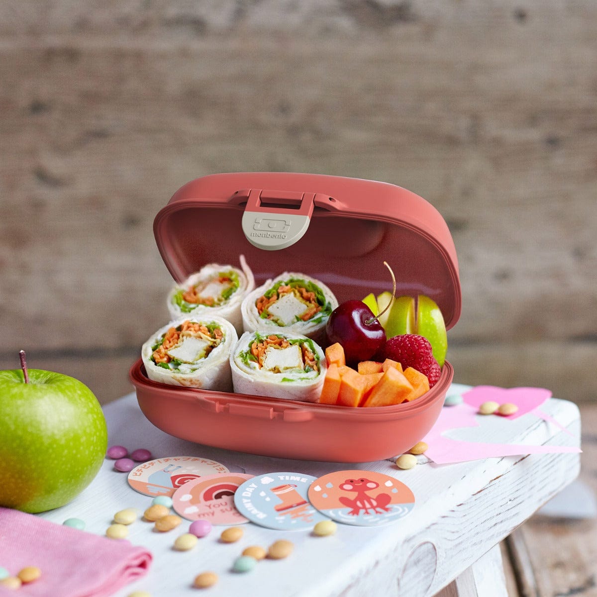 Monbento Gram Limited Edition orange Umbrella Kids Snack Box 600ml Monbento Gram Limited Edition orange Umbrella Kids Snack Box 600ml 
