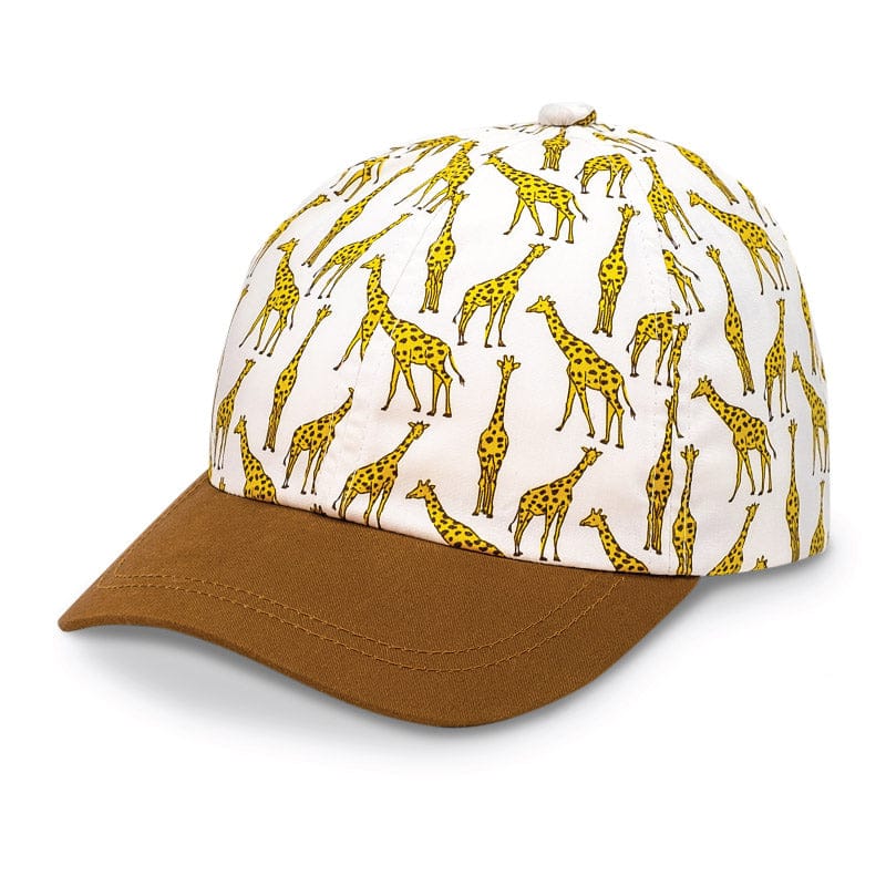 Jan & Jul Kids Cotton UPF 50+ Adjustable Xplorer Cap Yellow Giraffe / Large (2-12 years old) HXP-GRF-L
