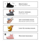 Jan & Jul Hi-Top Knit Me-Put-On Sneaker Shoes Jan & Jul Hi-Top Knit Me-Put-On Sneaker Shoes 