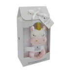 Living Textiles Kenzie The Unicorn Rattle & Muslin Gift Set Living Textiles Kenzie The Unicorn Rattle & Muslin Gift Set 