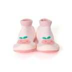 Komuello Cute Peach Baby Rubber Sole Sock Shoes Komuello Cute Peach Baby Rubber Sole Sock Shoes 