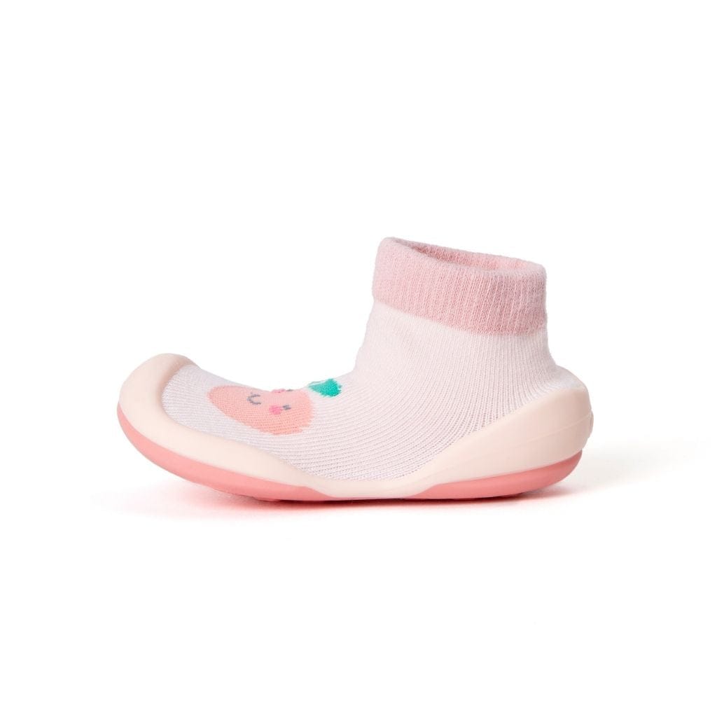 Komuello Cute Peach Baby Rubber Sole Sock Shoes Komuello Cute Peach Baby Rubber Sole Sock Shoes 