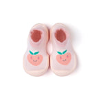 Komuello Cute Peach Baby Rubber Sole Sock Shoes Komuello Cute Peach Baby Rubber Sole Sock Shoes 