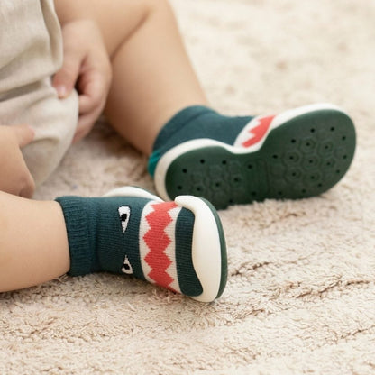 Komuello Dino Baby Rubber Sole Sock Shoes Komuello Dino Baby Rubber Sole Sock Shoes 