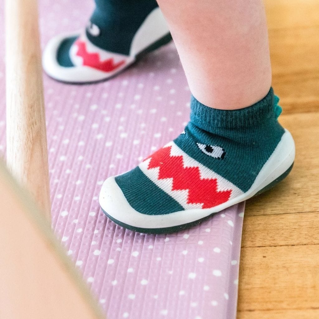 Komuello Dino Baby Rubber Sole Sock Shoes Komuello Dino Baby Rubber Sole Sock Shoes 