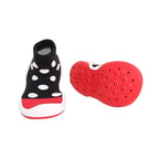 Komuello Dot Stripe Baby Rubber Sole Sock Shoes Komuello Dot Stripe Baby Rubber Sole Sock Shoes 