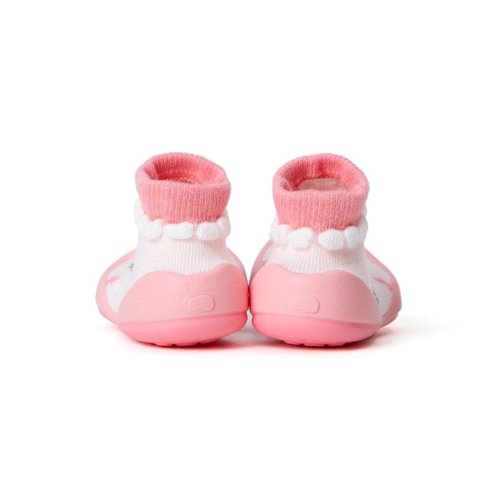 Komuello Floral Baby Rubber Sole Sock Shoes Komuello Floral Baby Rubber Sole Sock Shoes 