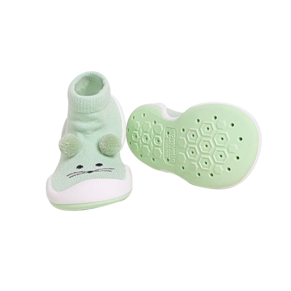 Komuello Pompom Mouse Baby Rubber Sole Sock Shoes Komuello Pompom Mouse Baby Rubber Sole Sock Shoes 