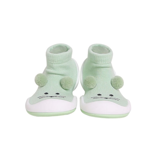 Komuello Pompom Mouse Baby Rubber Sole Sock Shoes Komuello Pompom Mouse Baby Rubber Sole Sock Shoes 