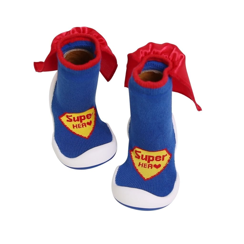 Komuello Super Hero Baby Rubber Sole Sock Shoes Komuello Super Hero Baby Rubber Sole Sock Shoes 