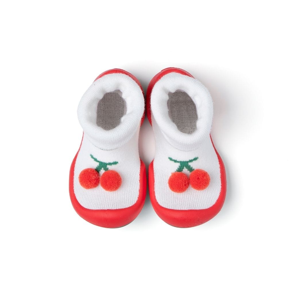 Komuello Sweet Cherry Baby Rubber Sole Sock Shoes Komuello Sweet Cherry Baby Rubber Sole Sock Shoes 