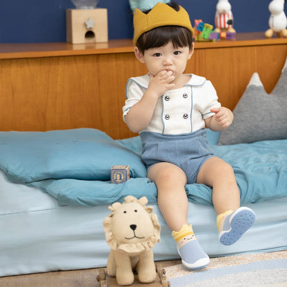 Komuello Crown Prince Baby Rubber Sole Sock Shoes Komuello Crown Prince Baby Rubber Sole Sock Shoes 