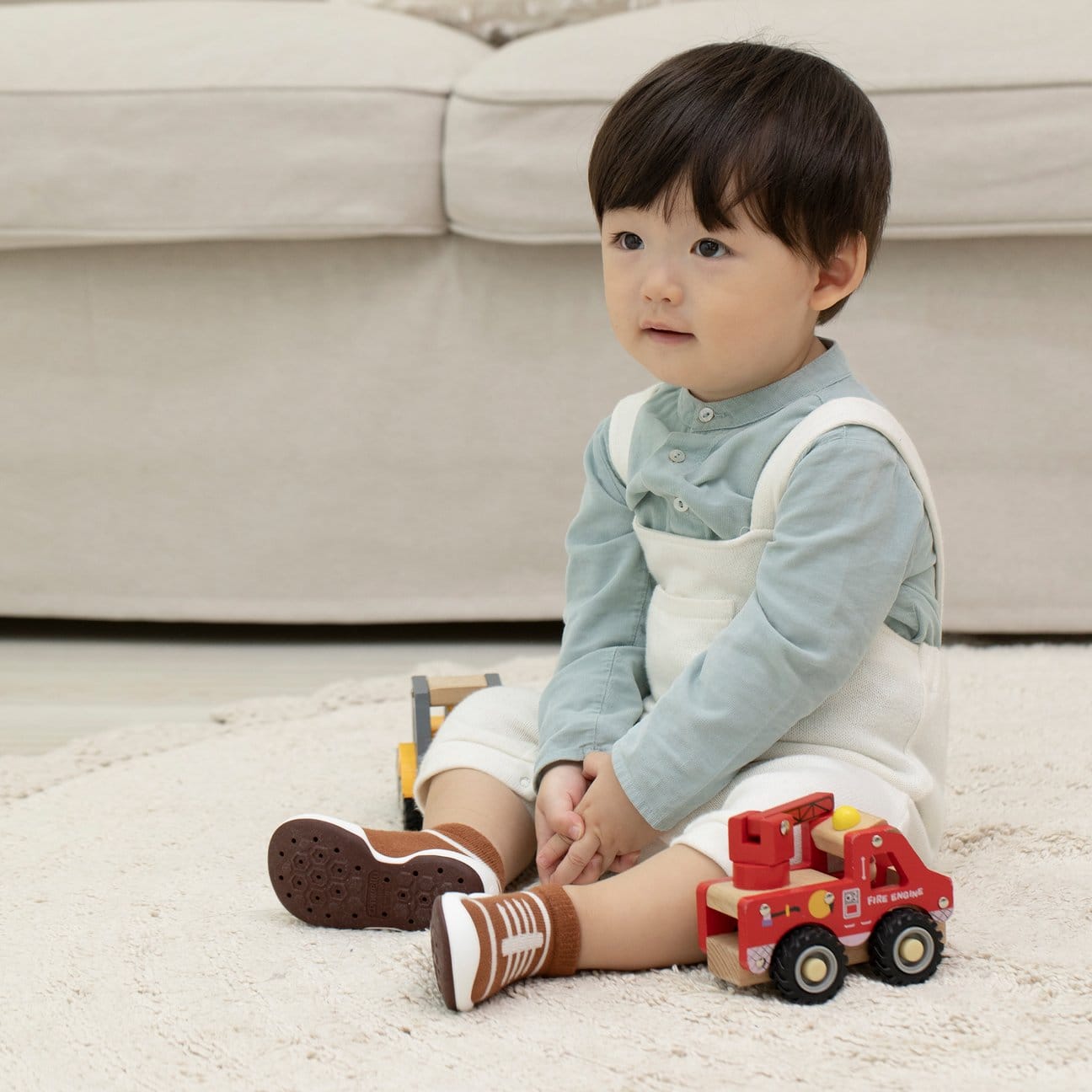Komuello Rugby Ball Baby Rubber Sole Sock Shoes Komuello Rugby Ball Baby Rubber Sole Sock Shoes 