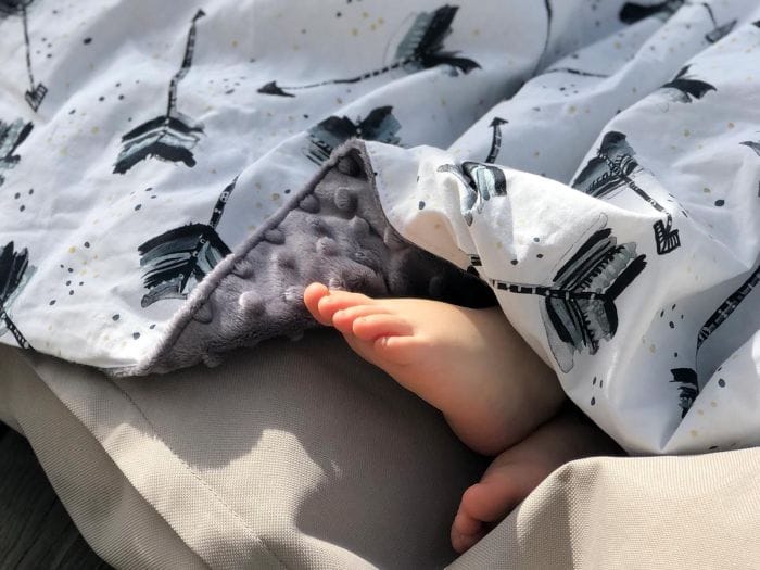 La Millou Light Toddler Large Blanket - Jungle Swan | Bottle Green La Millou Light Toddler Large Blanket - Jungle Swan | Bottle Green 
