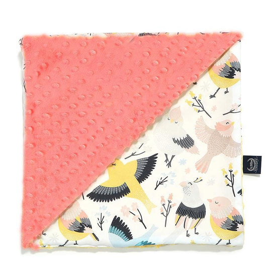 La Millou Light Toddler Large Blanket - Cute Birds | Coral La Millou Light Toddler Large Blanket - Cute Birds | Coral 