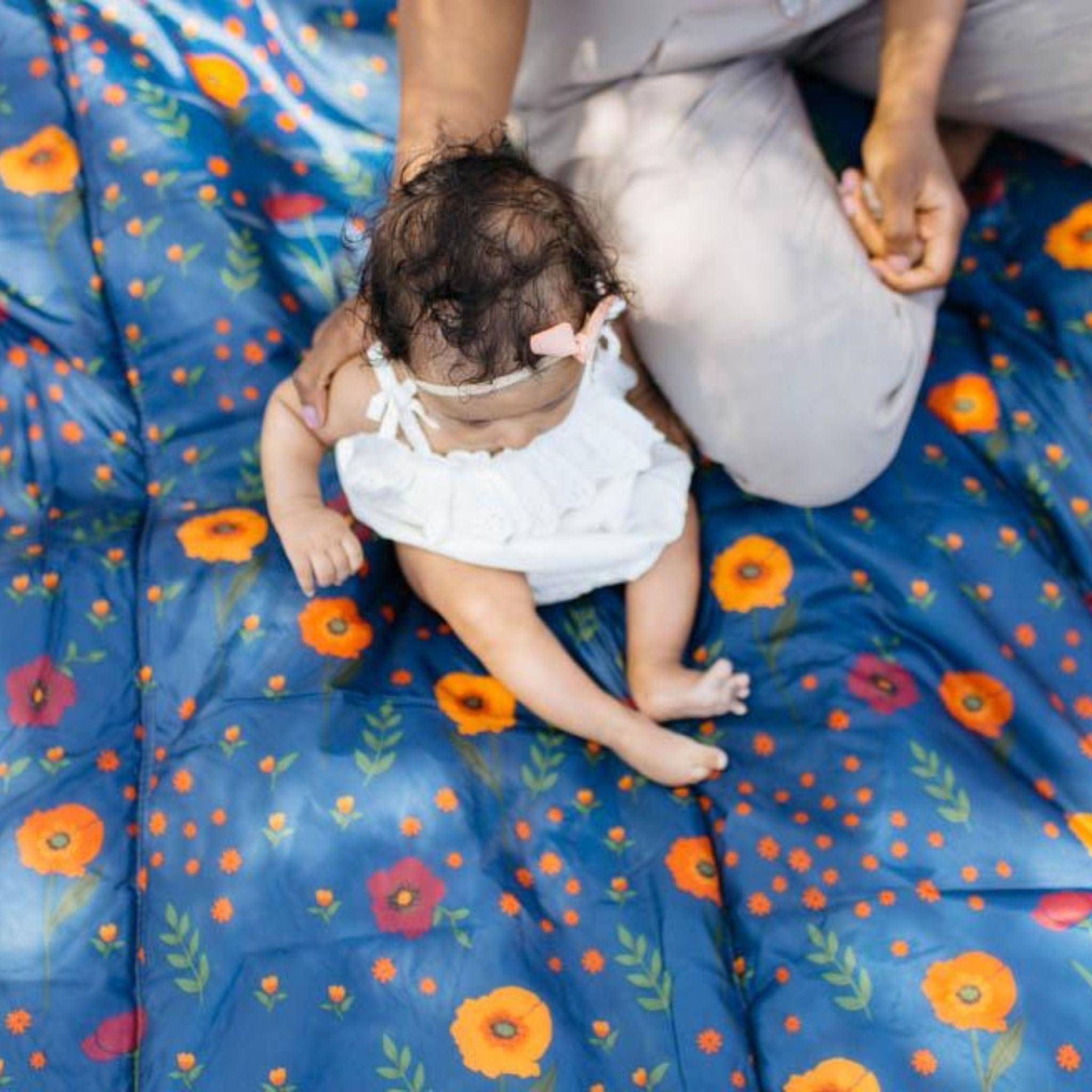 Little Unicorn 5 x 10 Outdoor Blanket - Midnight Poppy Little Unicorn 5 x 10 Outdoor Blanket - Midnight Poppy 