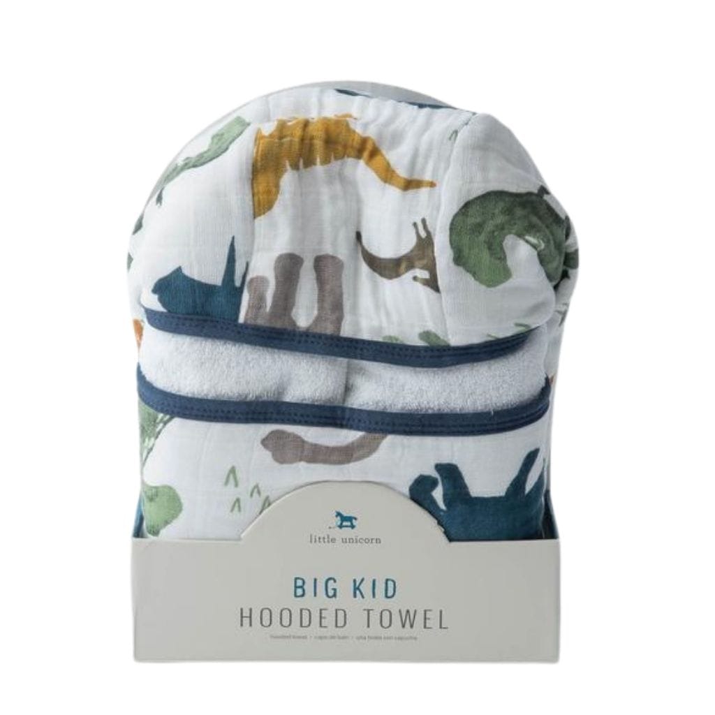 Little Unicorn Big Kid Hooded Towel - Dino Friends Little Unicorn Big Kid Hooded Towel - Dino Friends 
