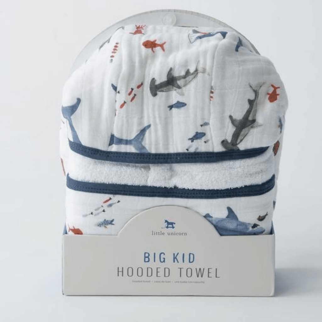 Little Unicorn Big Kid Hooded Towel - Shark Little Unicorn Big Kid Hooded Towel - Shark 