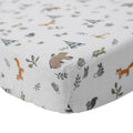 Little Unicorn Cotton Muslin Fitted Cot Sheet - Forest Friends Little Unicorn Cotton Muslin Fitted Cot Sheet - Forest Friends 