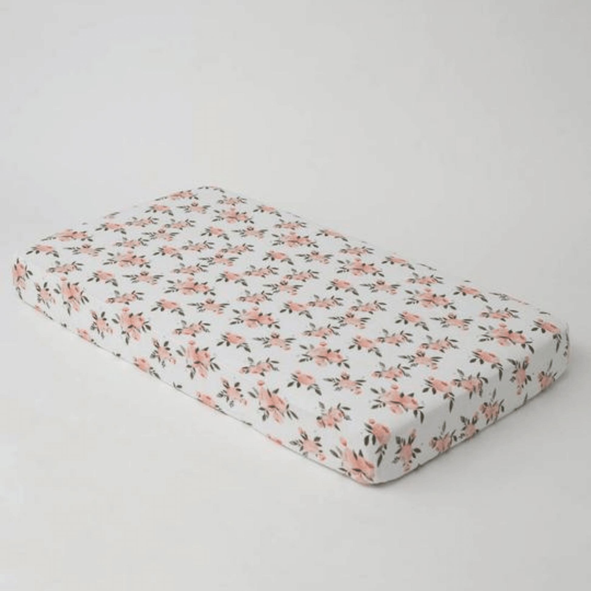 Little Unicorn Cotton Muslin Fitted Cot Sheet - Watercolor Roses Little Unicorn Cotton Muslin Fitted Cot Sheet - Watercolor Roses 