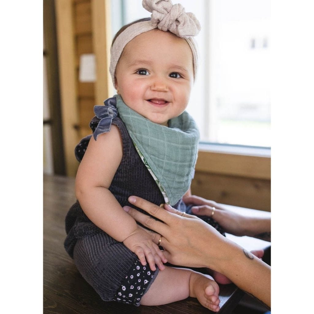 Little Unicorn Cotton Muslin Reversible Bandana Bib - Tropical Leaf Little Unicorn Cotton Muslin Reversible Bandana Bib - Tropical Leaf 