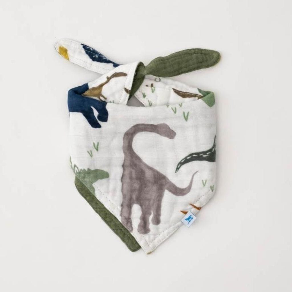 Little Unicorn Cotton Muslin Reversible Bandana Bib - Dino Friends Little Unicorn Cotton Muslin Reversible Bandana Bib - Dino Friends 