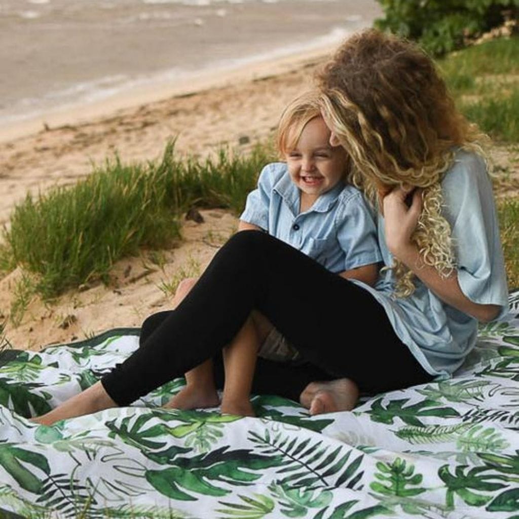 Little Unicorn 5 x 5 Outdoor Blanket - Tropical Leaf Little Unicorn 5 x 5 Outdoor Blanket - Tropical Leaf 