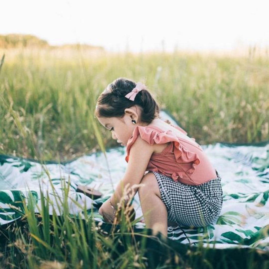 Little Unicorn 5 x 5 Outdoor Blanket - Tropical Leaf Little Unicorn 5 x 5 Outdoor Blanket - Tropical Leaf 