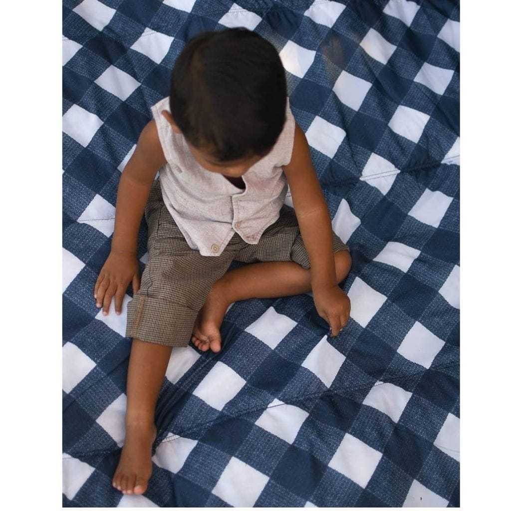 Little Unicorn 5 x 7 Outdoor Blanket - Navy Plaid Little Unicorn 5 x 7 Outdoor Blanket - Navy Plaid 